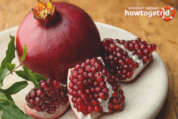 Diarrhea pomegranate