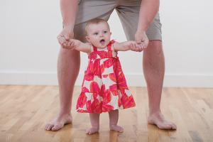 How to teach a child to stand without support