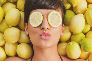 Face masks with lemon