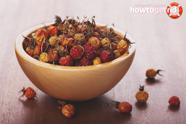 How to brew dried rosehips in a thermos