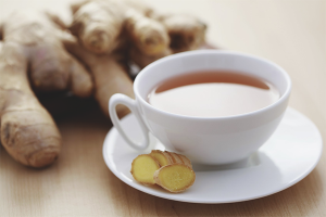 Cold tea with ginger