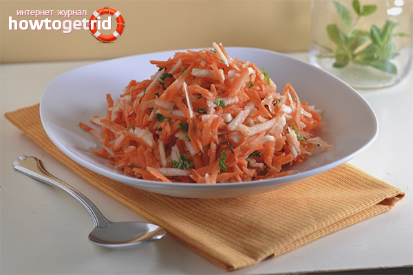 Salade de carottes et pommes râpées