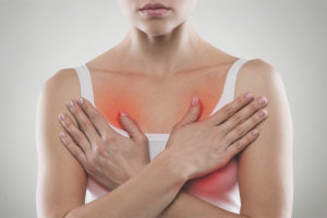 Chest before menstruation