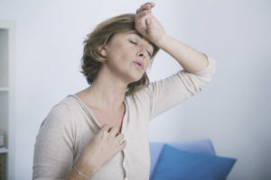 Hot flashes with menopause