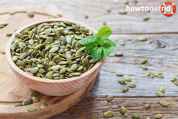 Règles pour prendre des graines de citrouille pour hommes
