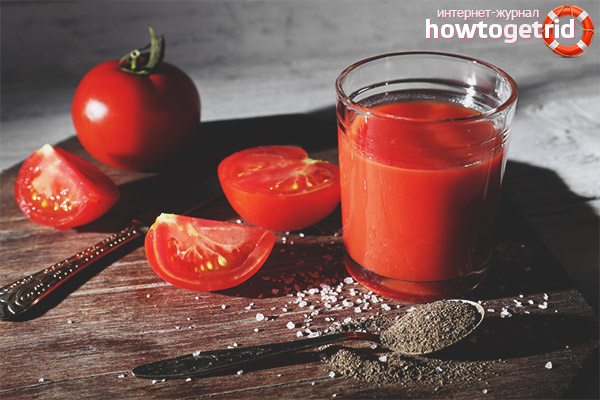 Recettes minceur de jus de tomate