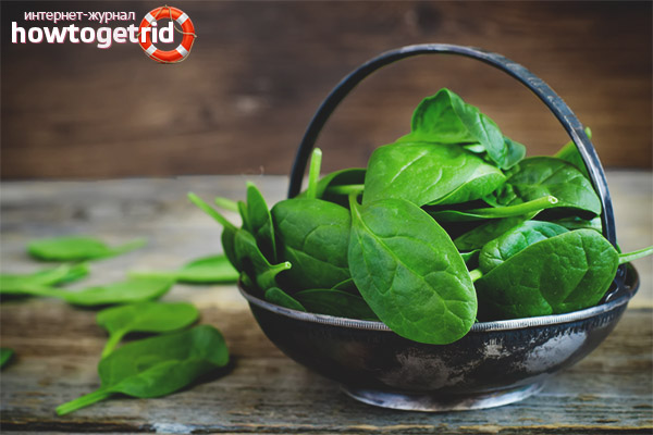 Spinach in folk medicine
