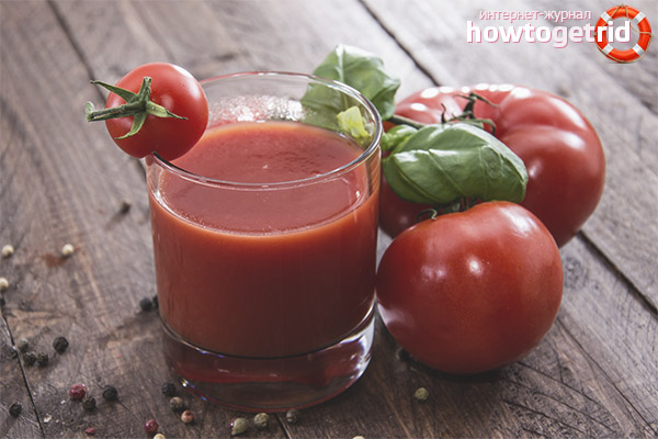 Minceur de jus de tomate