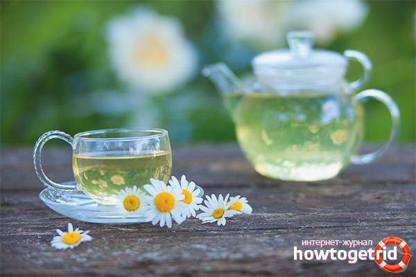 Brewing chamomile tea