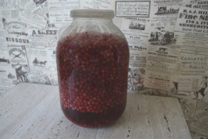 Soaked lingonberries for the winter