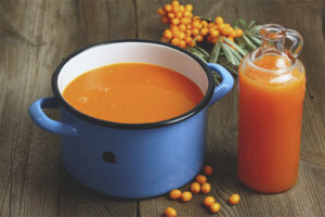 Sea buckthorn juice for the winter