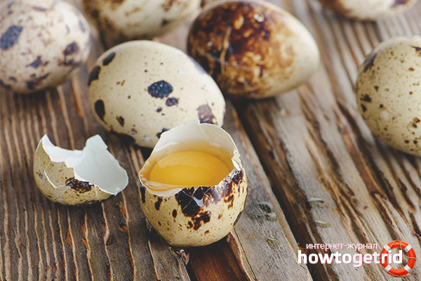 Methods and norms for the use of quail eggs